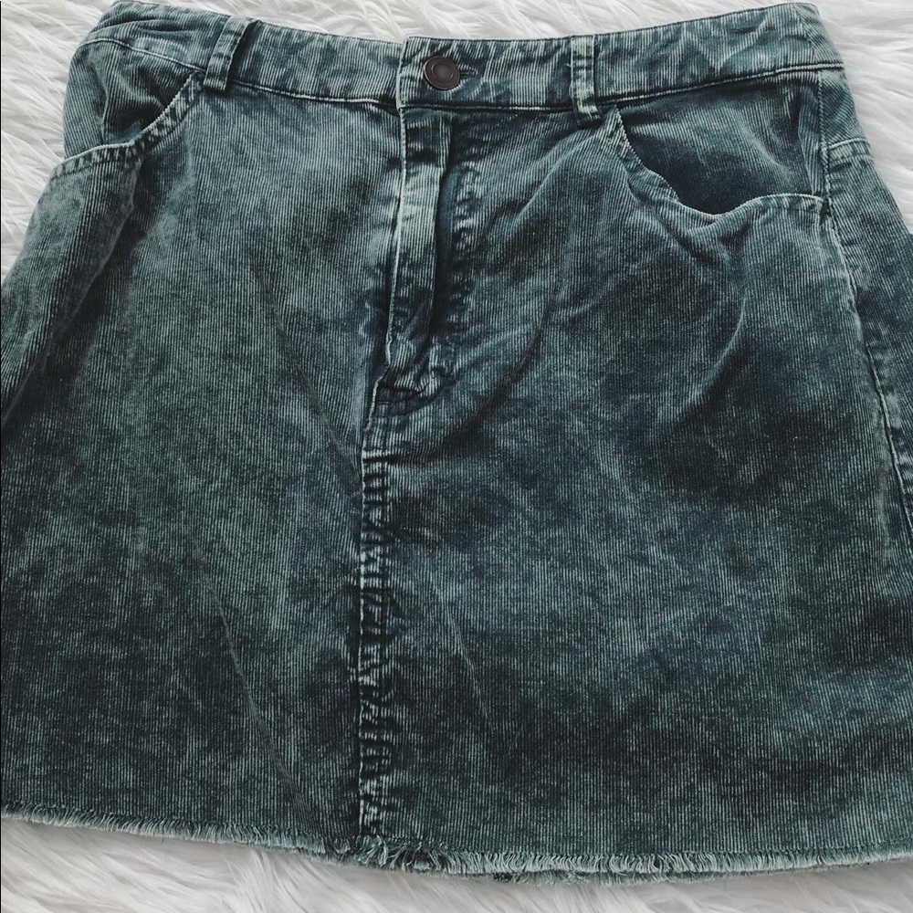 forever 21 green mini skirt